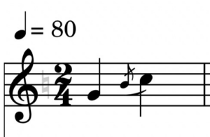 装飾音（短前打音）の弾き方